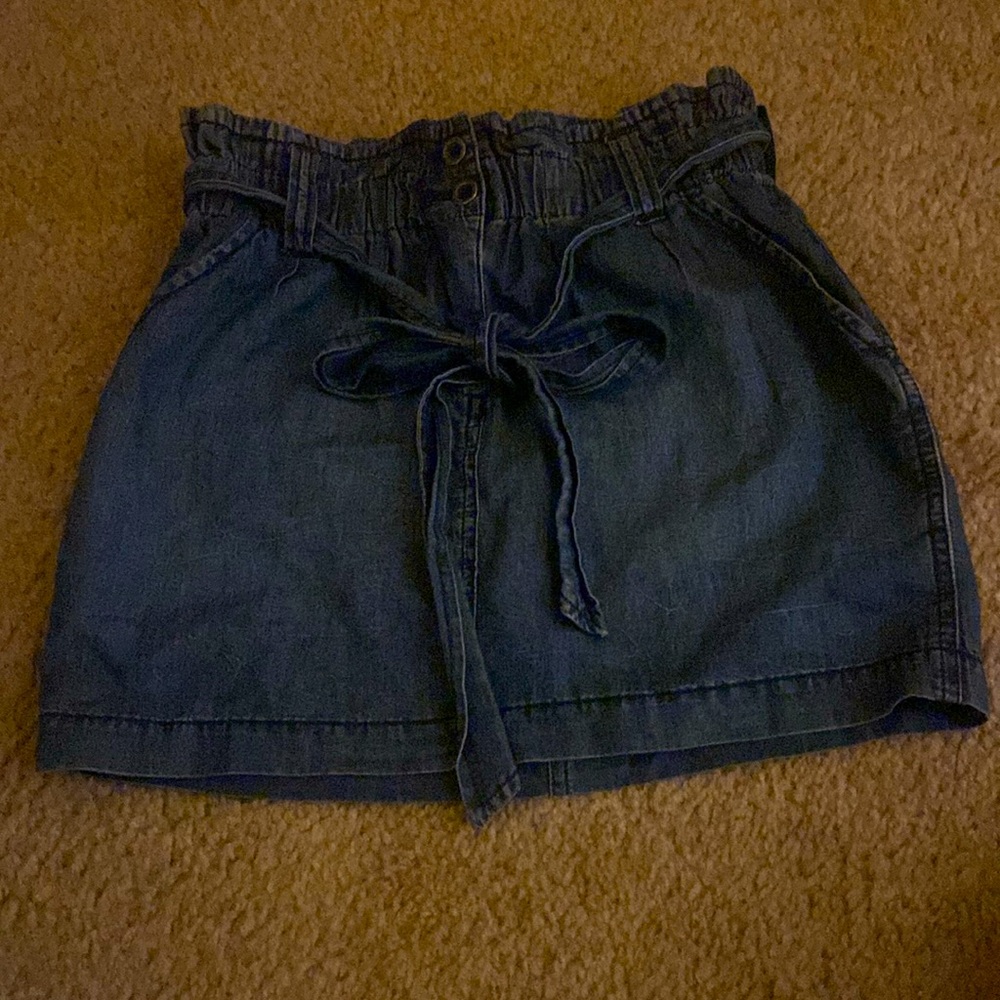 Woman’s size XS, blue, denim fabric, Aeropostale skirt